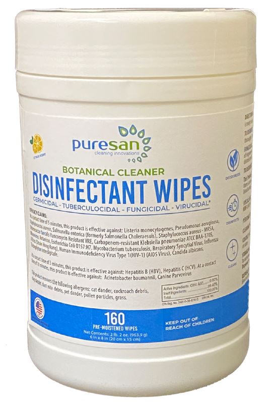 PURESAN DISINFECTING WIPES PPE
LINEN SCENT 6 CANISTERS/160CT
ALC-FREE, BLEACH FREE (101BC)