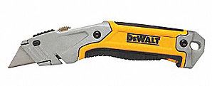 CARBON STEEL UTILITY KNIFE, YELLOW RETRACTABLE