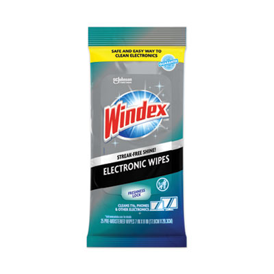 WINDEX ELECTRONICS WIPES 12/25  PRE-MOISTENED