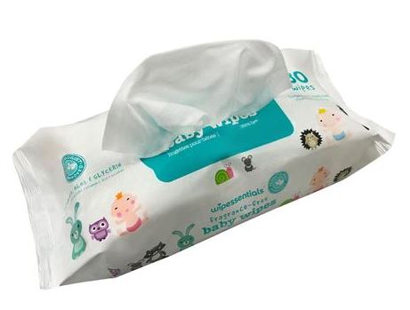 UNSCENTED BABY WIPES 12/80&#39;s ALCOHOL &amp; LATEX FREE,