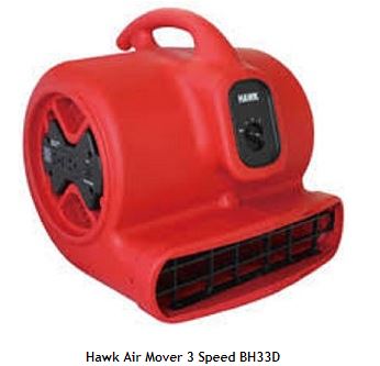 AIR MOVER HAWK RED 1/3 HP, 3-SPEED -- 115V 50/60C, W/