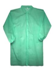 POLYPRO GREEN LAB COAT L 50/ PPES, SUIT