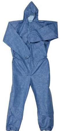 KLEENGUARD HOODED CHEM RESIST COVERALLS  MED BLUE 24/