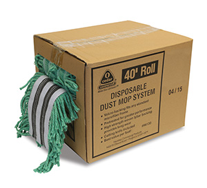 40&#39; ROLL VELCRO DUST MOP SYSTM  DISPOSABLE, GREEN