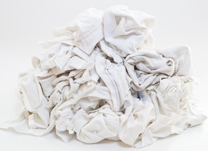 WHITE COTTON RAGS 25 LB/